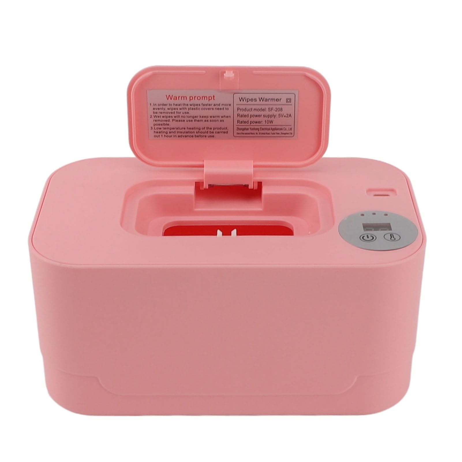 OEBUAFI Portable Baby Wipes Warmer with Intelligent Temperature Control Low Heat Technology for Gentle Skin Care Wipes Holder Dispenser Wipe Heater (Pink) - Image 4
