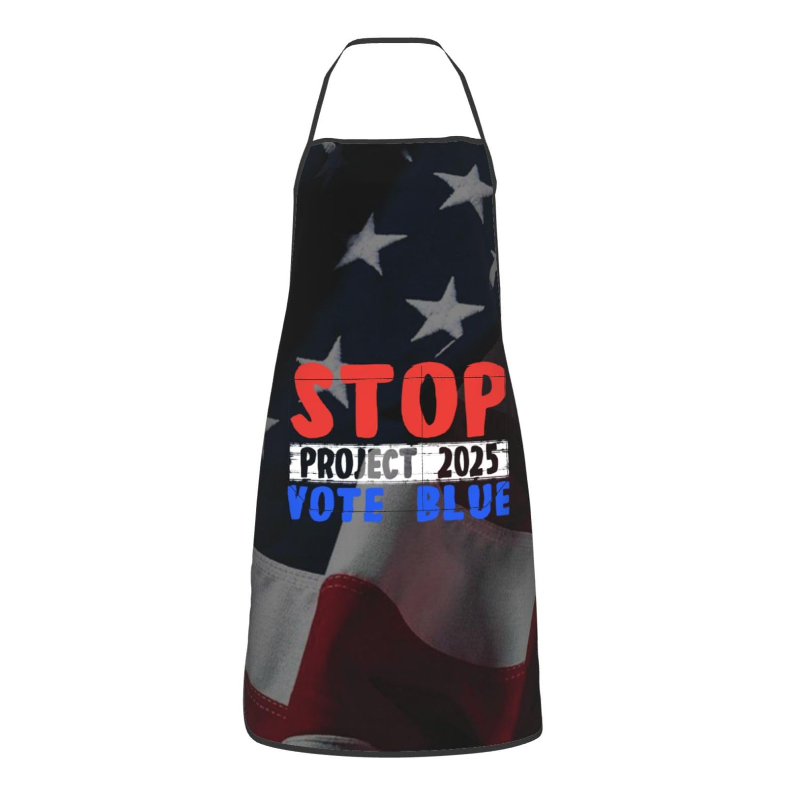 nopicsn Vote Blue Stop Project 2025 Apron for cooking with Pockets Women Men Kitchen Chef Funny Aprons