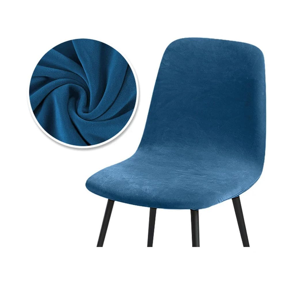 Fundas cortas de terciopelo elástico para sillas – Fundas elásticas para comedor, bar, oficina y banquete – Paquete de 2/4/6 unidades, fácil cuidado, protección elegante
