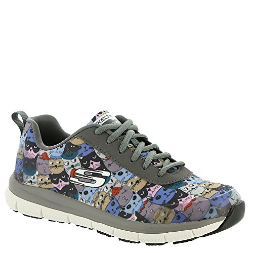 Skechers Women's Comfort Flex Sr Hc Pro Health Care Professional Shoe,charcoal/multi,6 Wide US