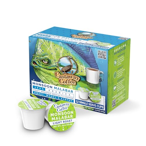 Castaway Coffee Monsoon Malabar K-Cup Pod 12 Count