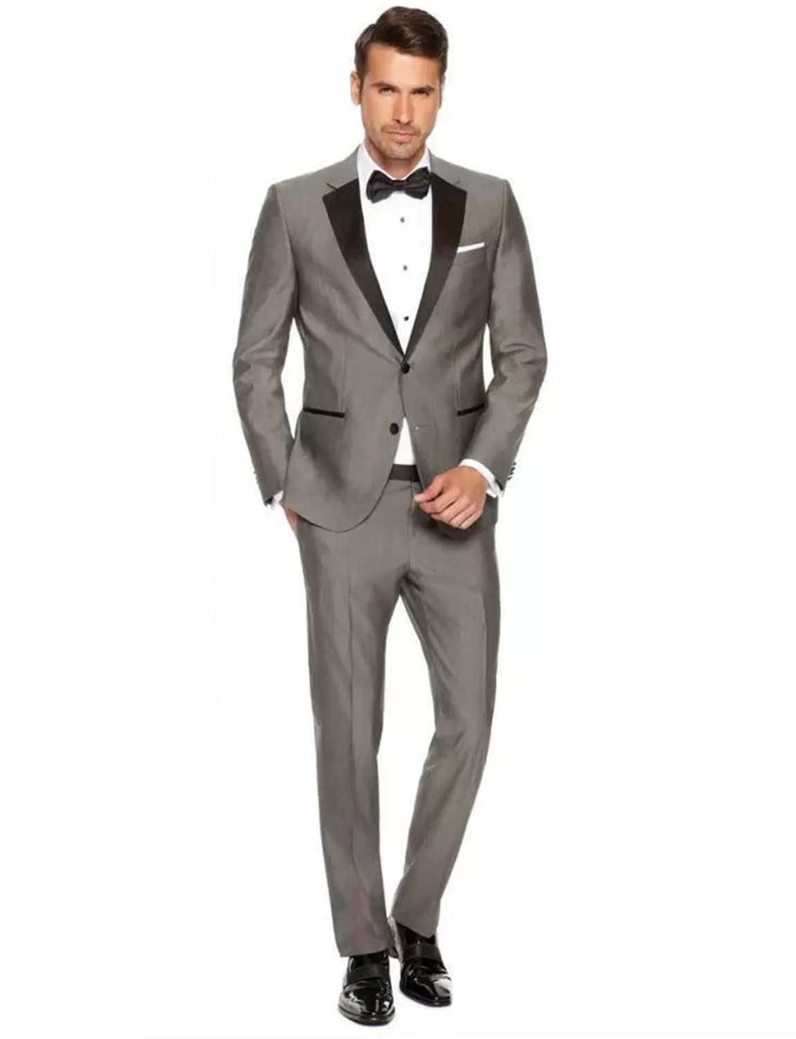 Uomo Tuta Monopetto Button Business Lavoro Giacca Pantaloni