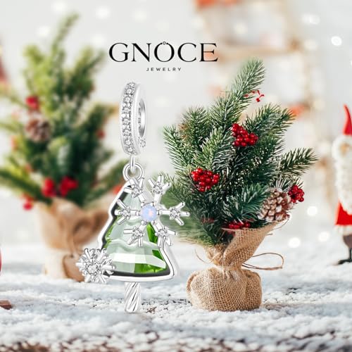 Image of GNOCE Christmas Charm Silver Plated & Sterling Silver Bracelet Gift