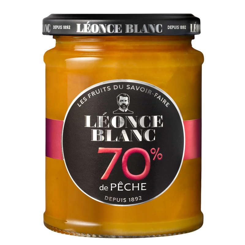 Leonce blanco Mermelada melocotones 70% - El tarro de 320 g