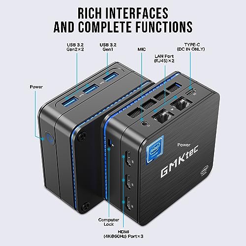 Gmktec Mini Pc Windows11Pro 16Gb/512Gb Ssd Intel 11Th Generation Pentium Silver Processor N6005 (2.0Ghz-3.3Ghz) Palmtop Desktop Pc 4 Mb L3 Cache 4C 4T Wifi 6 Bt5.2 4K@60Hz Small Pc Nucbox7 #TOP3