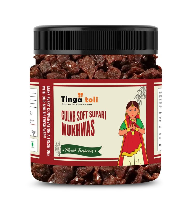 TINGA TOLI Gulab Soft Supari Mukhwas 300 grams|Traditional Indian Mukhwas - Flavored Mouth Freshener for Digestion and Refreshing Breath (B0CJG2N484) Amazon Price History, Amazon Price Tracker