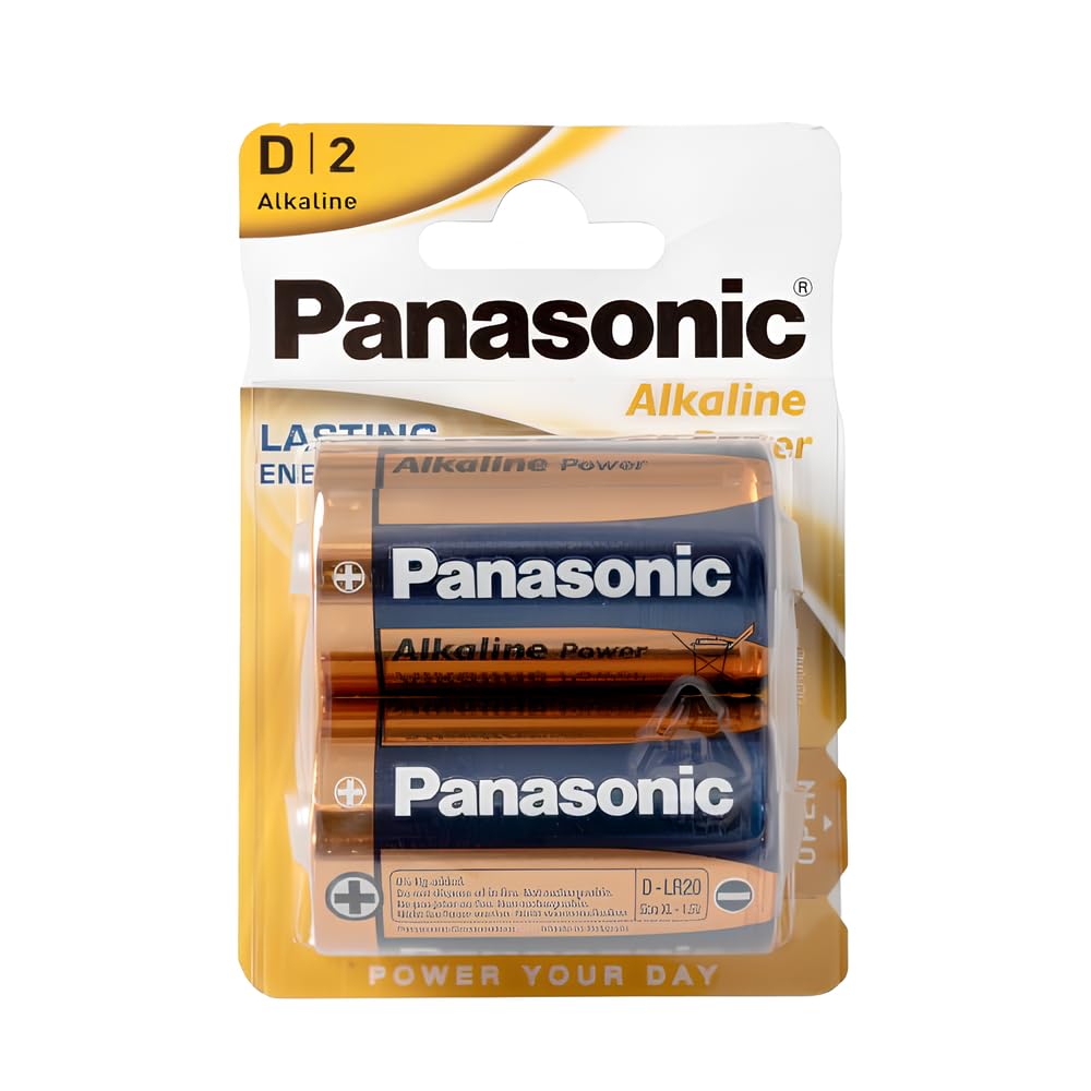 Panasonic - Alkaline Power Torcia, Confezione Da 2, Bronzo Nero-image