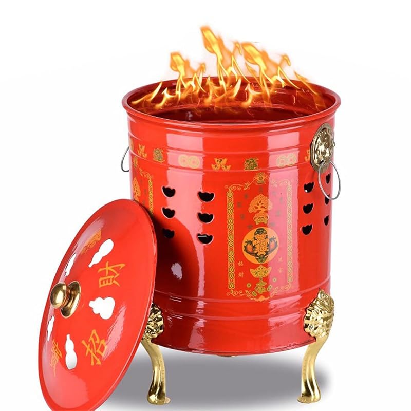Jaula for Incendios, Incinerador al Aire Libre, Barril Quemado de Tesoros de Papel, Incinerador de Jardín, Incinerador de Acero Inoxidable(Medium)