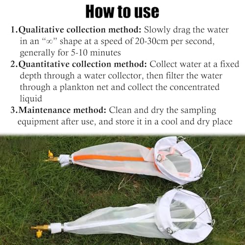 Rete per plancton resistente, 21 cm, in nylon, con asta telescopica e corda, ideale per laghetto e plancton