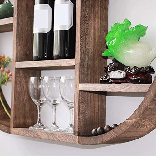 Soporte de vino de madera para pared 90x58x9.5 cm miniatura 4