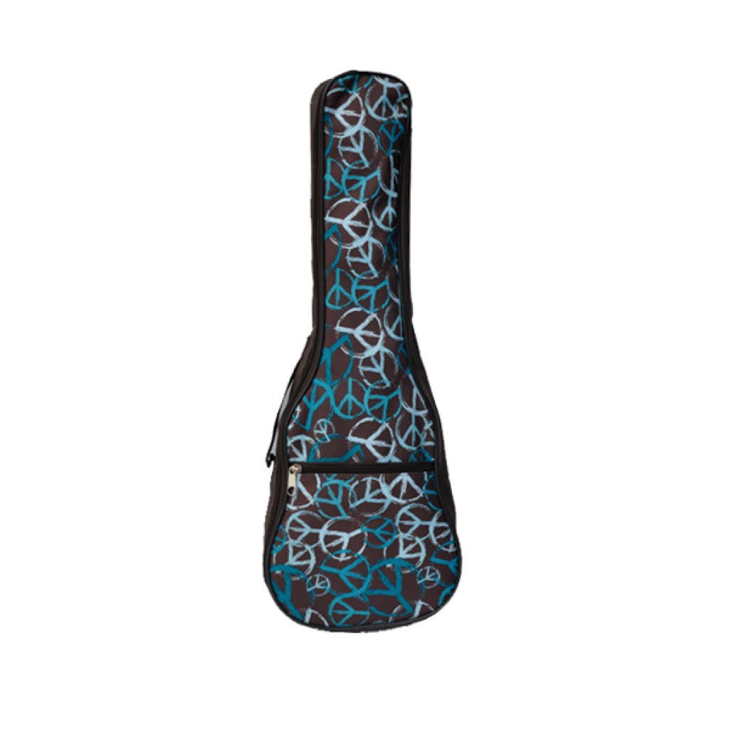 Woodi USA Soprano Ukulele Gig Bag with Peace Painting WUC-21BRC