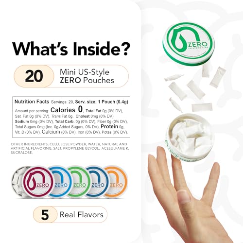 Image of Nectr Energy Zero Pouches - No Caffeine, No Sugar, Zero Calories, Mini Pouches for Oral Fixation and Stress Relief - 4 Pucks of 20 - Jalapeno Lime Flavor