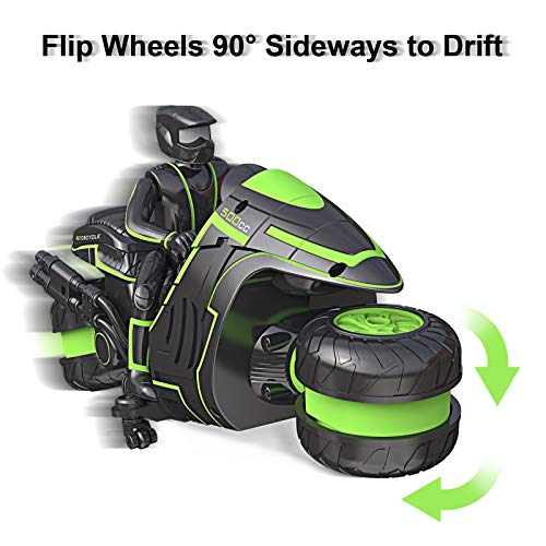 image for VNOOKY Remote Control Car Toys for Boys, RC Car Stunt Motorcycles 2.4G