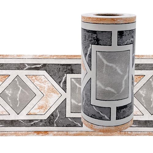 Yifely 000635 Modern Geometric Wallpaper Border Self Adhesive Wall Covering Borders Kitchen Bathroom Tiles Decor Sticker cover