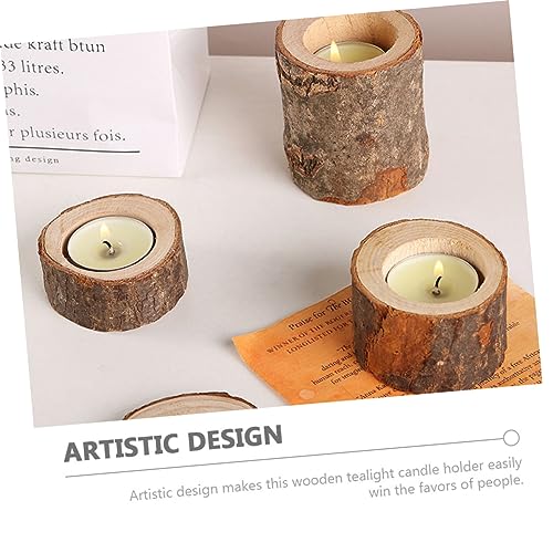 Cabilock 2pcs Stake Candle Holder Candle Sticks Tealight Candle Holder Candle Holder Table Centerpiece Wooden Candle Holders Wood Tea Light Holder Candlestick Holder Candle Stands