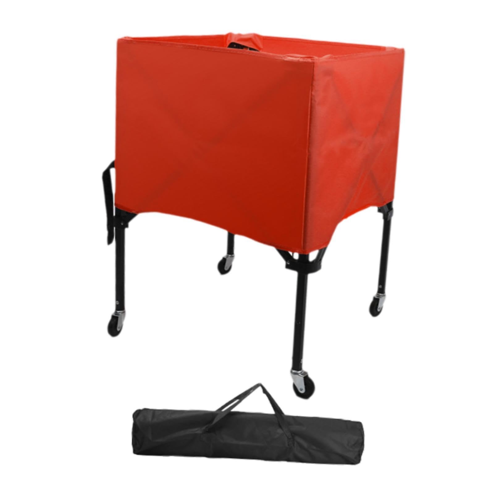 Carrello per palloni Sportivi con Borsa portaoggetti Pratico Supporto per palloni Contenitore per palloni Carrello da pallavolo con Ruote Pieghevole