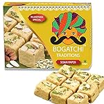 BOGATCHI-Complete-Rakhi-Gift-Hamper-Sweets-and-Dry-Fruits-Best-Gift-for-Brother-Traditional-Soan-Papdi200g-Natural-Raisins-75g-Free-Rakhi-Greeting-Card-Free-Rakhi-Roli-Chawal