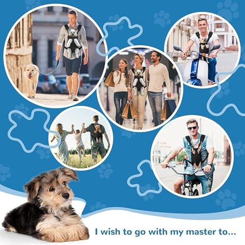 HTTDSLF Haustier Rucksack Hund Katzen Tragetasche, Verstellbarer Hunde-Tragerrucksack, Haustier-Tragerucksack, für Klein Mittler Hunde Katzen, M, Beige