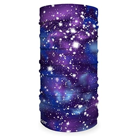 GOT Sports Tube Bandana - Neck Gaiter for Women & Men, Face Mask, Neck Wrap, Head Scarf, Curly Hair Sleep Protection - Breathable, Lightweight Microfiber (Galaxy) Cover