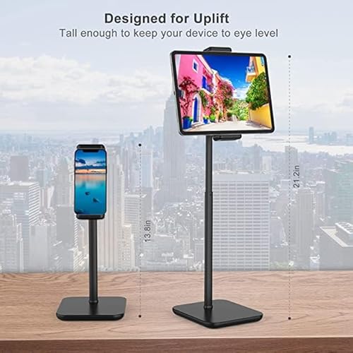 Bimo Tablet Stand Holder,Portable Monitor Stand For 15.6’’ Max,Adjustable Height And Heavy Base,Compatible With 4.7''-15.6'' Tablets,Smartphones,Display #TOP3