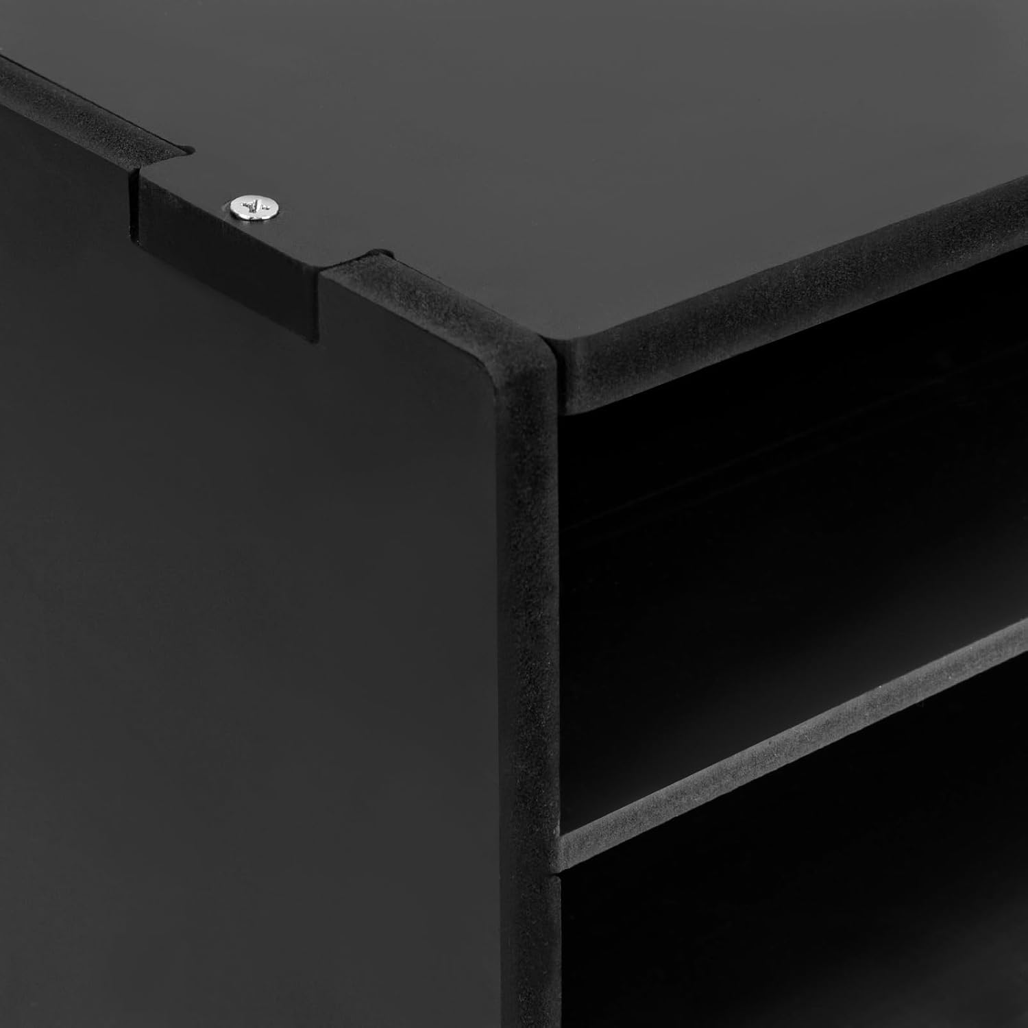 27 Slots Desktop File Sorter Literature Organizer Mail Paper Storage Cabinet Large PVC Classification Display Cabinet for Files Documents Letters, Office School Home Use (Black)
