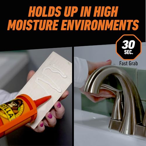 Gorilla Kitchen & Bath Construction Adhesive, White, 9 fl. oz. Cartridge - image 5