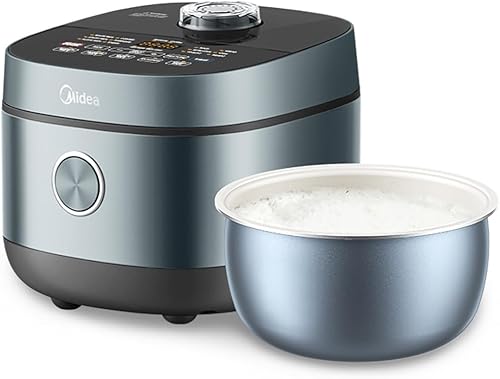 Midea Olla arrocera sin cocer de 8 tazas, olla arrocera de cerámica antiadherente con olla interior recubierta de celadón, 15 programas de cocción