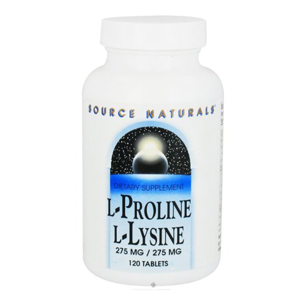 Source Naturals Dietary Supplement L-Proline L-lysine - 275mg (120)