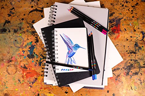POSCA KPE-200 Oil Wax Colouring Pencils. Premium Tough Nib Arts Crafts. Multi Surface Use On Wood,Fabric,Paper,Cardboard,& Canvas. Perfect Creative Drawing. Set of 6 Luxe Colours,238212677,Multicolor - Image 3