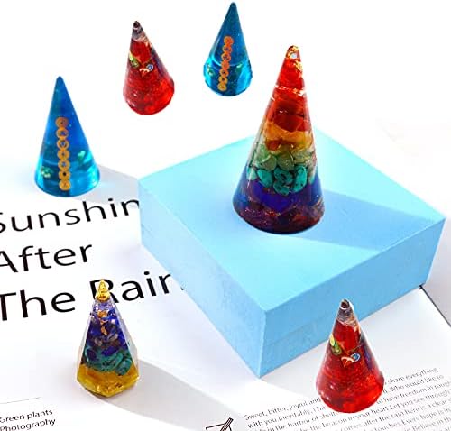 Miniatura 3 de MRRY Paquete de 3 moldes hexagonales de resina epoxi, moldes de silicona piramidal, moldes para hacer manualidades, para hacer manualidades, para