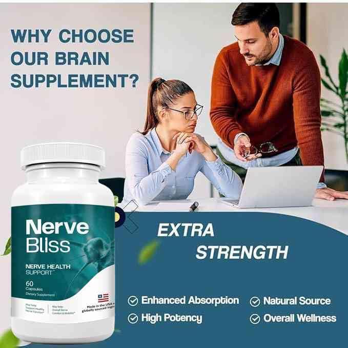 Miniatura 4 de NerveBliss - El NerveBliss oficial para neuropatía con una mezcla natural para comodidad diaria y apoyo general para la salud nerviosa, 60 cápsulas