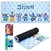 Disney Stitch Desk Mat Large Mouse Mat 80 x 36 cm Baby Yoda Desk Protector Mat PC Laptop Keyboard Stitch Gifts (Blue Stitch)