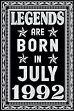 legends are born in july 1992: 31st birthday notebook for men 31 years old, personalized gifts for him unique husband boyfriend son brother women men mothers fathers alternative cards
