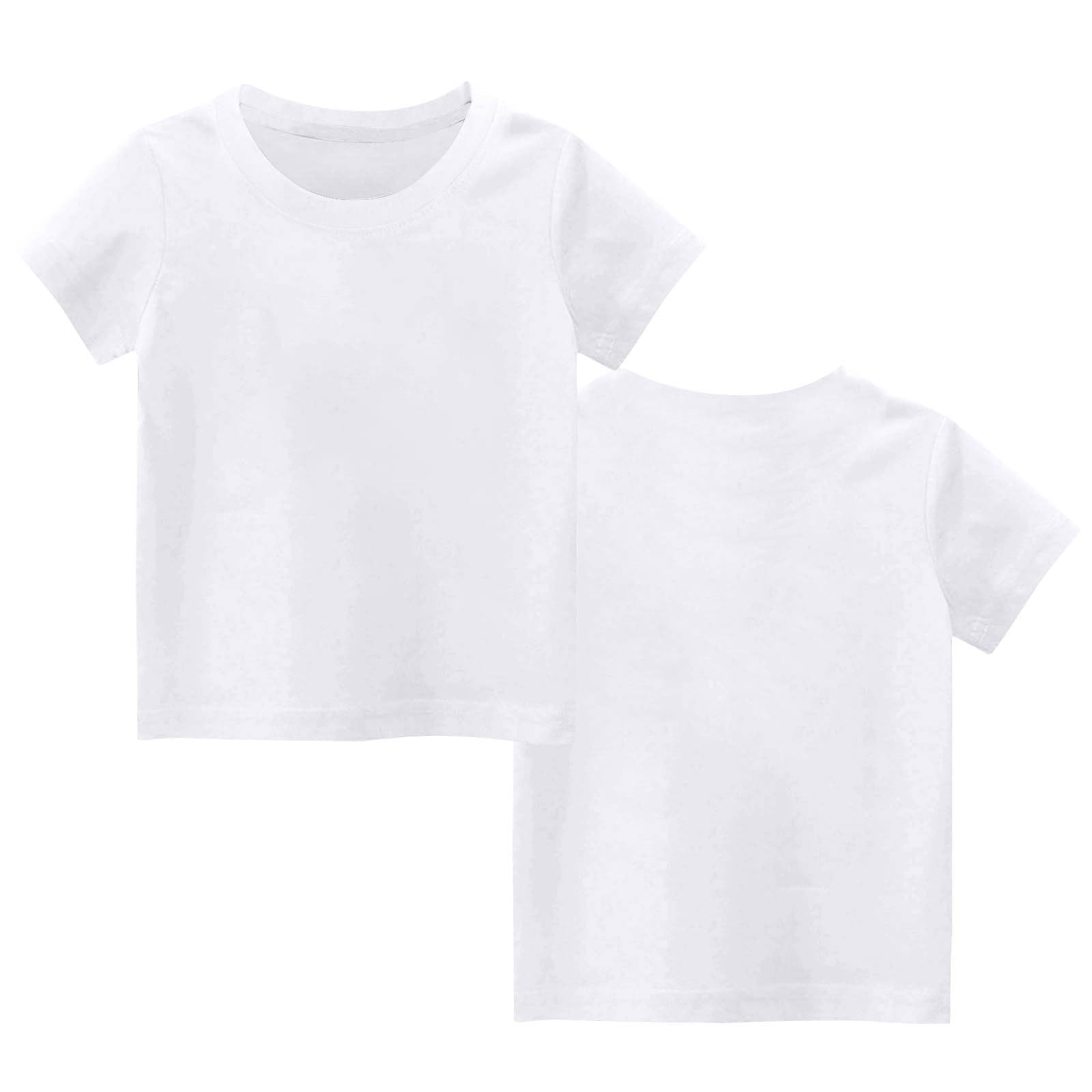 T-Shirt Personnalisable Enfant Garçons Filles - T-Shirt Personnalisé Recto/Verso avec Texte Image Logo Manches Courtes