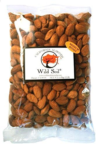 Wild Soil™ Almonds - Distinct and Superior to Organic, Steam Pasteurized, Probiotic, Medium Roasted 1LB Bag