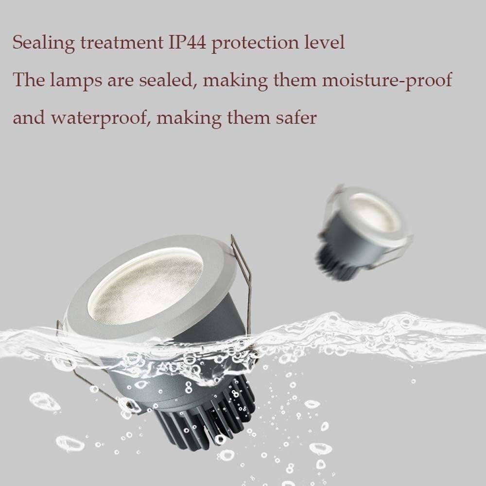 5 Confezioni di faretti da Incasso a LED Impermeabili Kit di faretti da Incasso a soffitto a LED 3000K/4000K/6000K selezionabili, faretto da Doccia in Alluminio da 7W, 10W per Interni (Colore: 7w, di