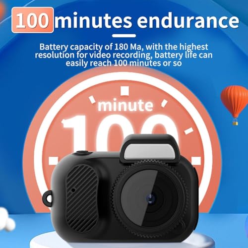 Image of BIGASUO Mini Digital 128 GB Camera, Spot Shooting, Compact, Small, LCD Display, Card, Monorreflexes, Portable Video Recorder, Operation, Keychain, Memory, Photography, Vlogging (1496) (Black, B05)