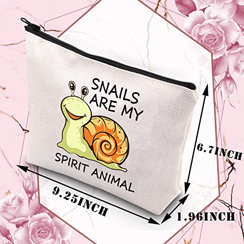 PLITI Snails Lover Gifts Snails Makeup Bag Funny Snail Gifts Snails are My Spirit Animal Travel Pouch(Snails Animal BU) - Image 2