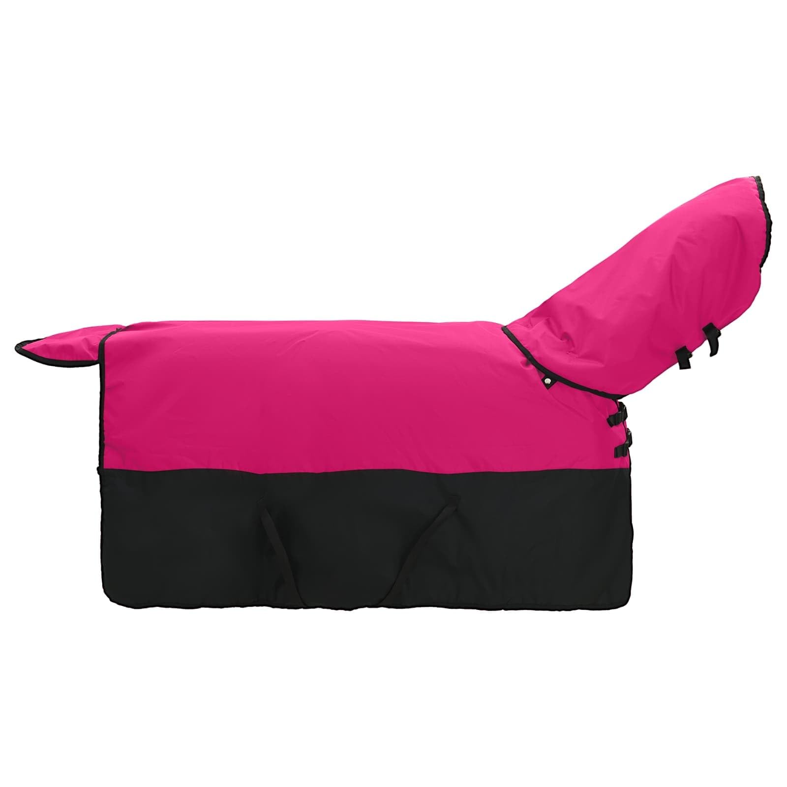 Manta para Caballo Rosa y Negro 165 cm Poliéster Rosa,42013156