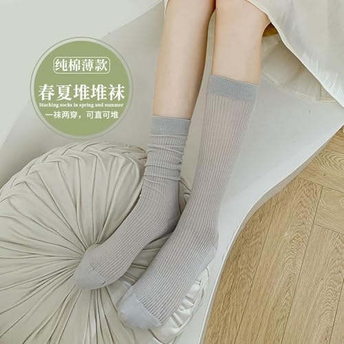 3 pairs of summer thin mesh stockings, mid-tube breathable pure cotton postpartum socks3
