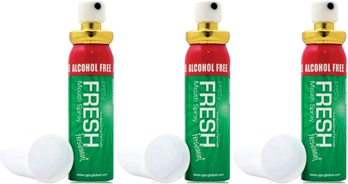 3 x FRESH MINT BREATH SPRAY ALCOHOL FREE ANTIBACTERIAL BAD BREATH (3X 20ml). Amazon.ca Health