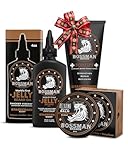 Bossman Essentials Beard Kit for Men, Set of 3 - Beard Oil Jelly, Fortifying Conditioner Cream,...
