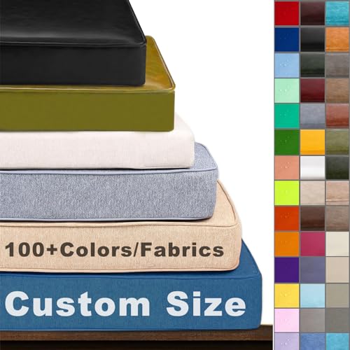 TurKas Customized Bench Cushion, Window Seat Cushion Indoor, Patio Furniture Cushions with Anti-Slip Bottom, Suitable for Indoor/Outdoor Furniture, Optional Waterproof