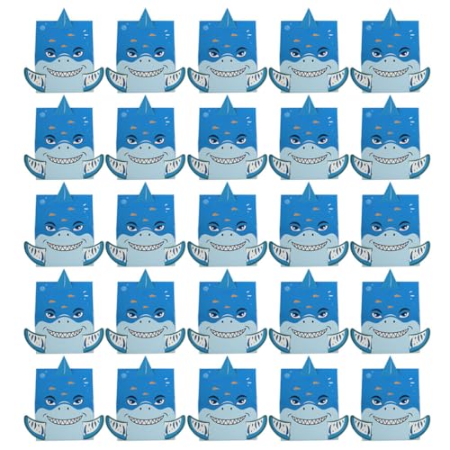 Boîtes friandises requin NULYLU 25 pièces pour emballage biscuits fête