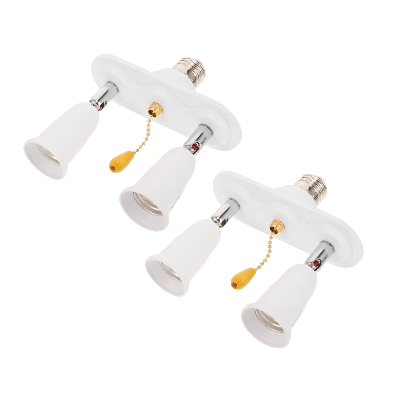 COLLBATH 2 Pièces Douille à Chaîne Douille à Vis Standard pour Lampe de Table et Lampadaire avec Interrupteur à Tirage Base de Lampe Pratique pour Usage Domestique