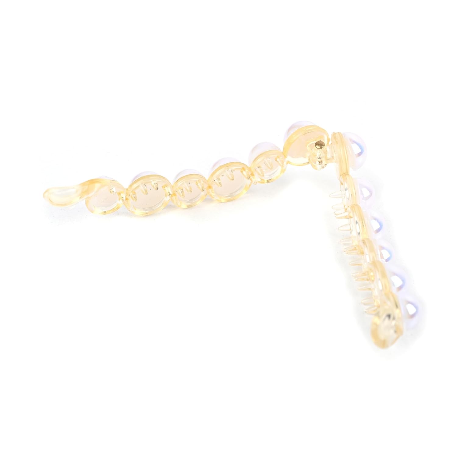 MEEFLIP Pearl White Banana Ponytail Clip for Women & Girls | Elegant Hair Accessory for Everyday Use | Classic Design Hair Clip for Long, Medium or Thick Hair Styles Pack of 1