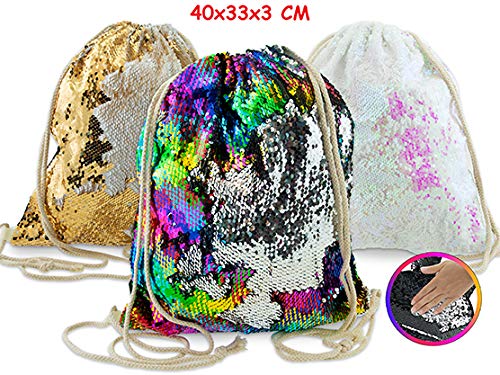 Teorema Miss Signorina - Borsa Portaoggetti Pailettes Reversibili 3 Mdl Ass 33X40 Cm - B