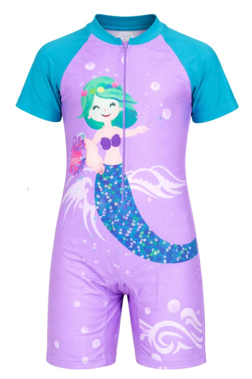 Kids Swimwear One Piece Swimsuit for Boys & Girls | 4-Way Stretch Lycra | Half Zipper Front | Quick Dry Bathing Suit | Cartoon Printed Swimming Costume for Toddlers-image-20