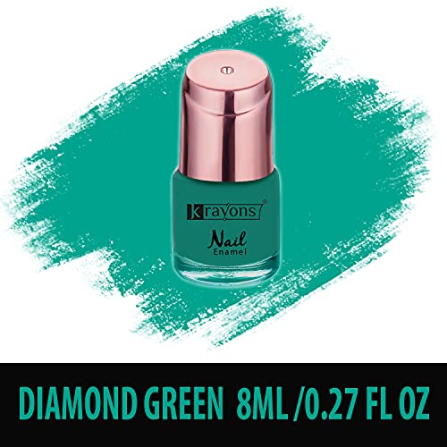 Image of Krayons Crazy Gel Nail Enamel, Waterproof, Longlasting, 8ml Each, Multicolor, Pack of 3 (Romantic Nude, Apple Red, Diamond Green)