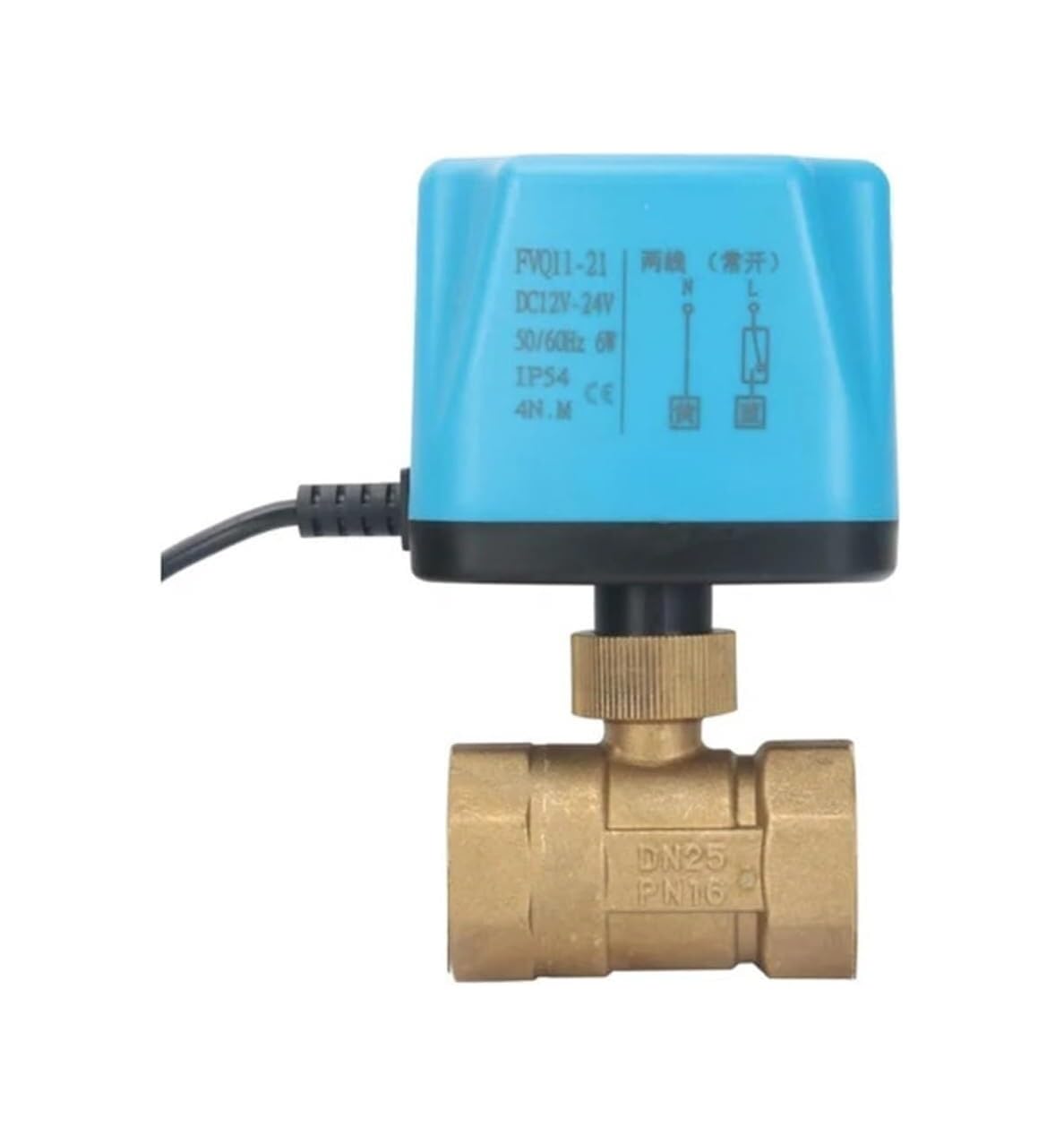 Lmrxofe One Color 1 Inch Motorized Brass Ball Valve - Normally Closed/Open, 2-Wire Electric Valve For Hot/Cold Water & Ethylene Glycol Solutions - 1Pc(Normally Open-220Vac)